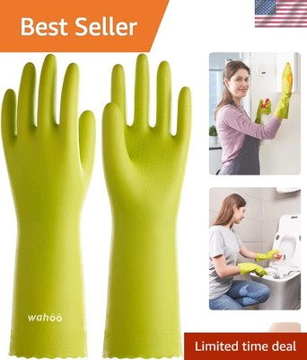 LANON Reusable Cleaning Gloves - Medium Size, Bud Tender Color with Premium Grip
