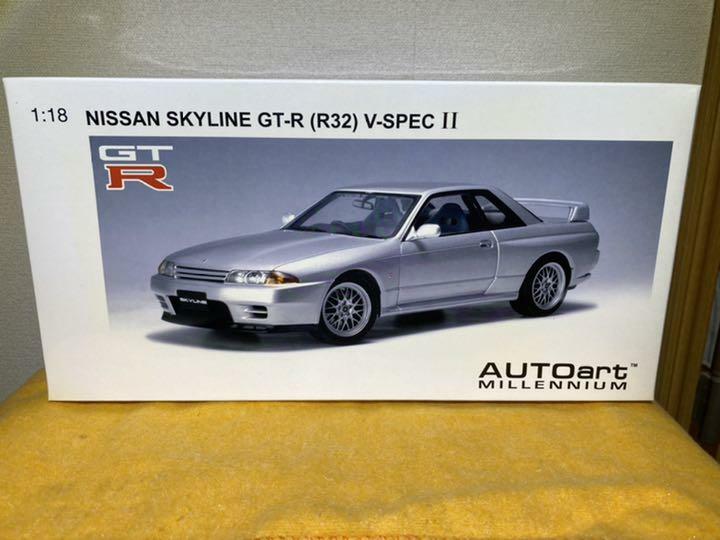 AUTOart NISSAN SKYLINE GT-R R32 BNR32 1/18 GUNMETAL GREY AUTOart NISSAN SKYLINE GT-R R32 BNR32 1/18 GUNMETAL GREY
