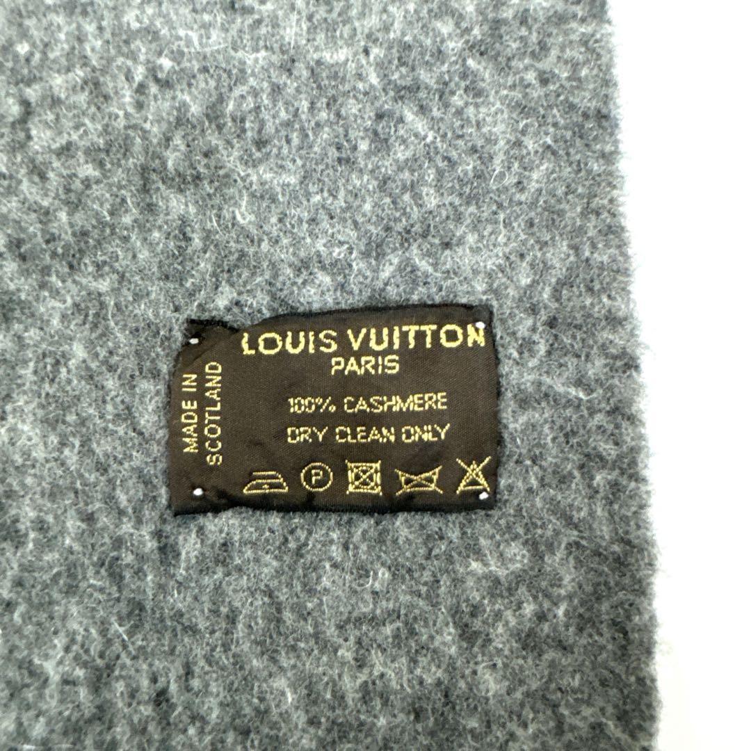 Louis Vuitton Large Logo Scarf 100% Cashmere Grey Women's Louis Vuitton Large Logo Scarf 100% Cashmere Grey Women's