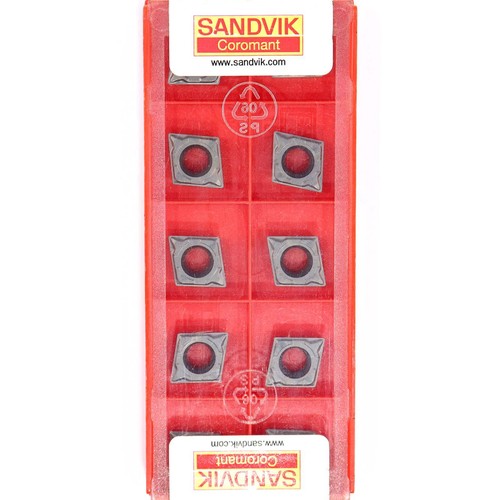 10 SANDVIK CCMT 09 T3 04-KF Grade H13A CNC Drehmaschine unbeschichtet Hartmetall Drehplatte - Bild 1 von 10