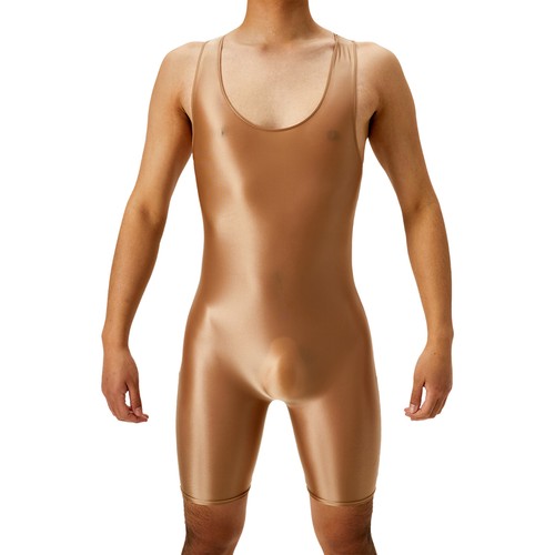 Mono de una pieza para hombre brillante al aceite body deportivo mamelucos - Imagen 60 de 90