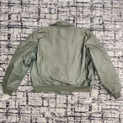 Vtg 90s Flight Jacket Flyers Cold Weather 45/P Alpha Industries XL