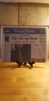 Michael Jordan's First Return from Retirement Collectible Newspaper