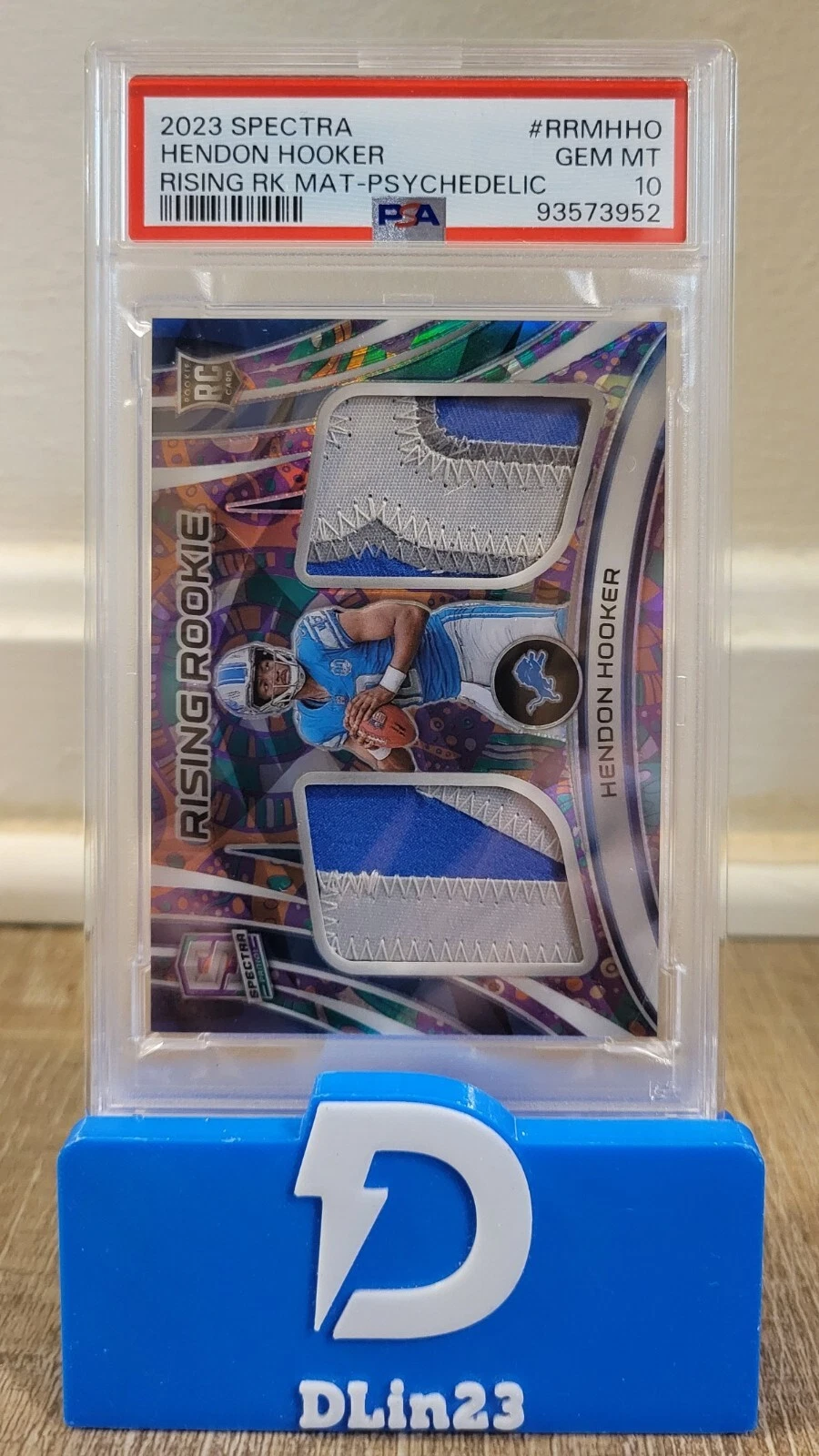 Hendon Hooker Panini Spectra Rising Rookie Materials #RRMHHO Psychedelic