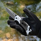 9-in-1 Tactical Folding Knife EDC Pocket Knife with Fire Starter Glass Breaker — photo 10