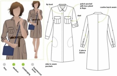 Style Arc Schnittmuster Mara Shirtkleid Damen Größen 18-30
