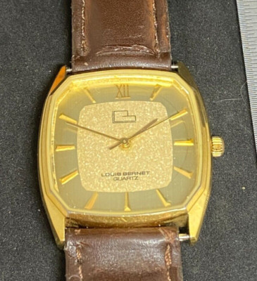 MENS LOUIS BERNET SWISS MADE QUARTZ Watch New Battery 2035 +