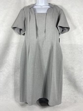 Preston & York Dress Women’s 18 Gray Sheath Short Sleeve Business New
