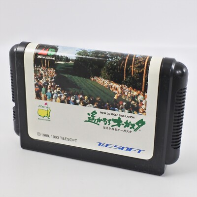 Mega Drive HARUKANARU AUGUSTA 3D Golf Simulation Cartridge Only Sega mdc