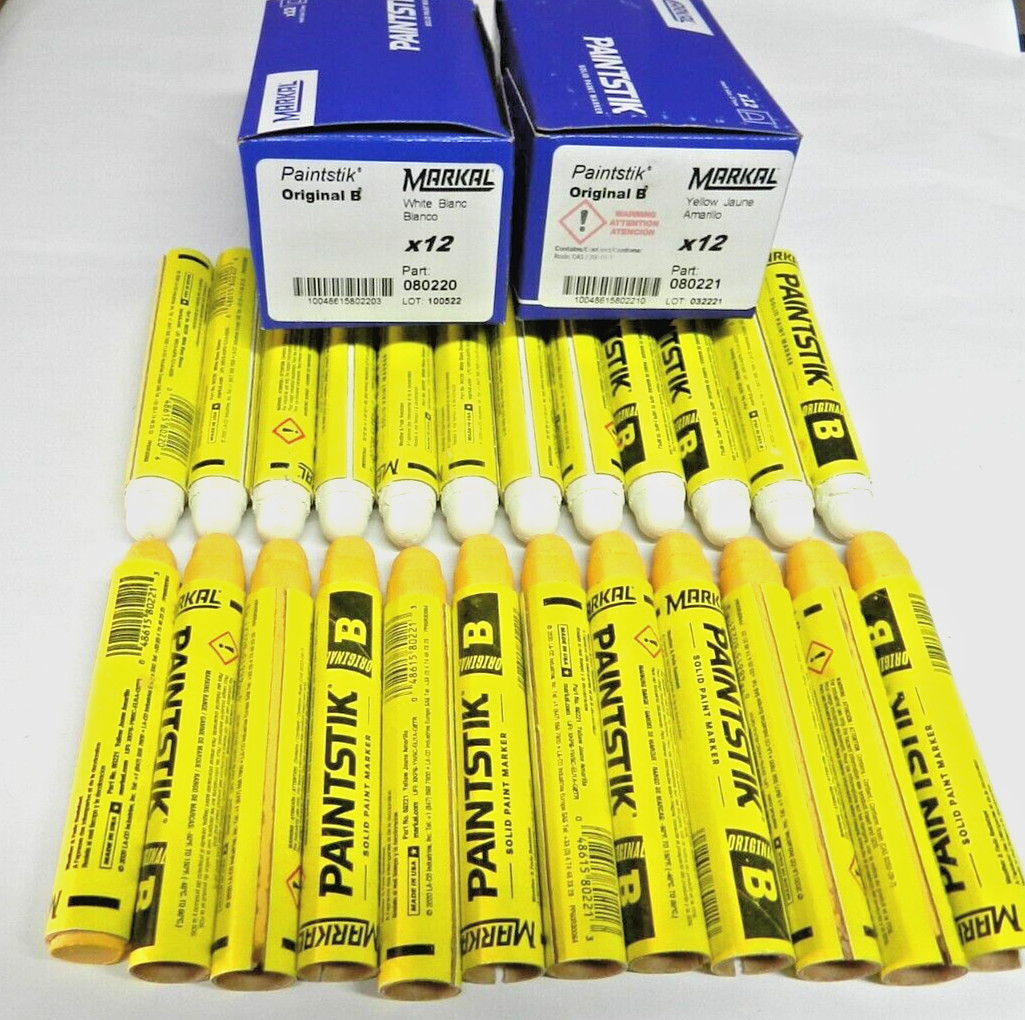 Markal "WHITE" and YELLOW combination- 12 Yellow-12 White Or