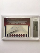 TONY CANADEO Cut Autograph PACKERS 2010 Leaf Icons Cut Signature 5/16 Green Bay