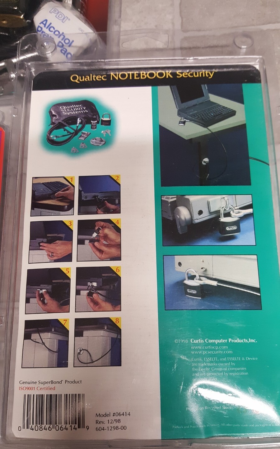 NEW Lot of 3 Qualtec NOTEBOOK Security Laptop Cable Lock Kit SEALED eBay