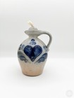 Handmade Rowe Pottery Oil Lamp Cambridge Wisconsin 1989