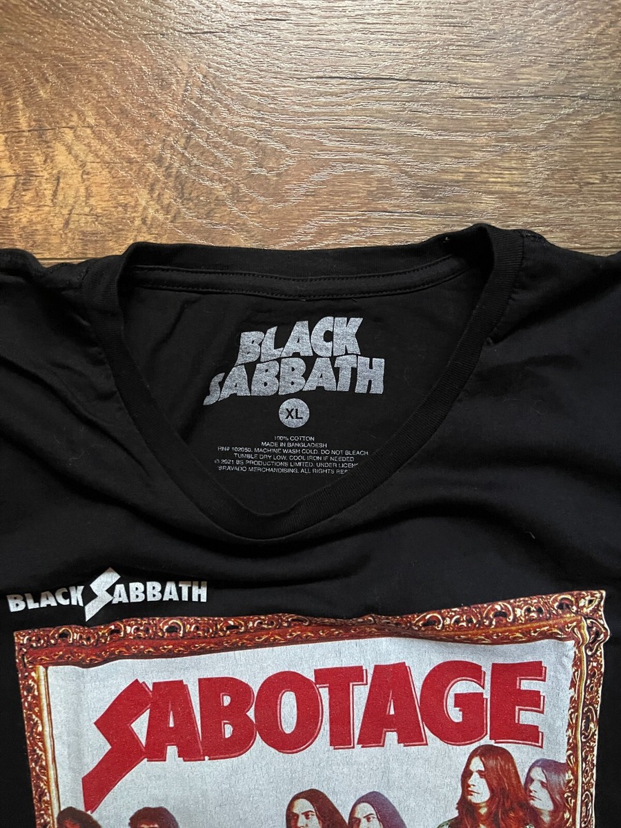 Black Sabbath Sabotage Album Shirt Size XL Black Official Metal