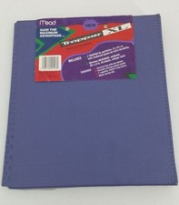 NEW Vtg Mead Trapper Keeper XL Purple Crackle 3 Ring Binder Portfolio Notebook