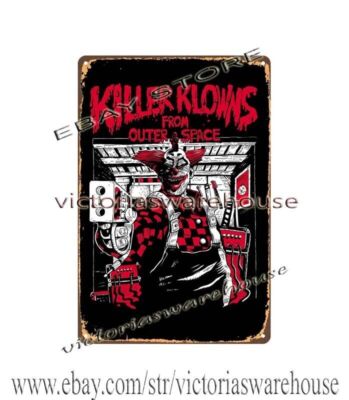 klows-8 1988 Killer Klowns from Outer Space movie poster metal tin sign wall decor