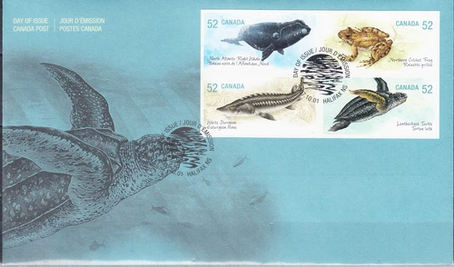 W CANADA 2230-2233 FDC ENDANGERED MARINE SPECIES FIRST DAY COVER