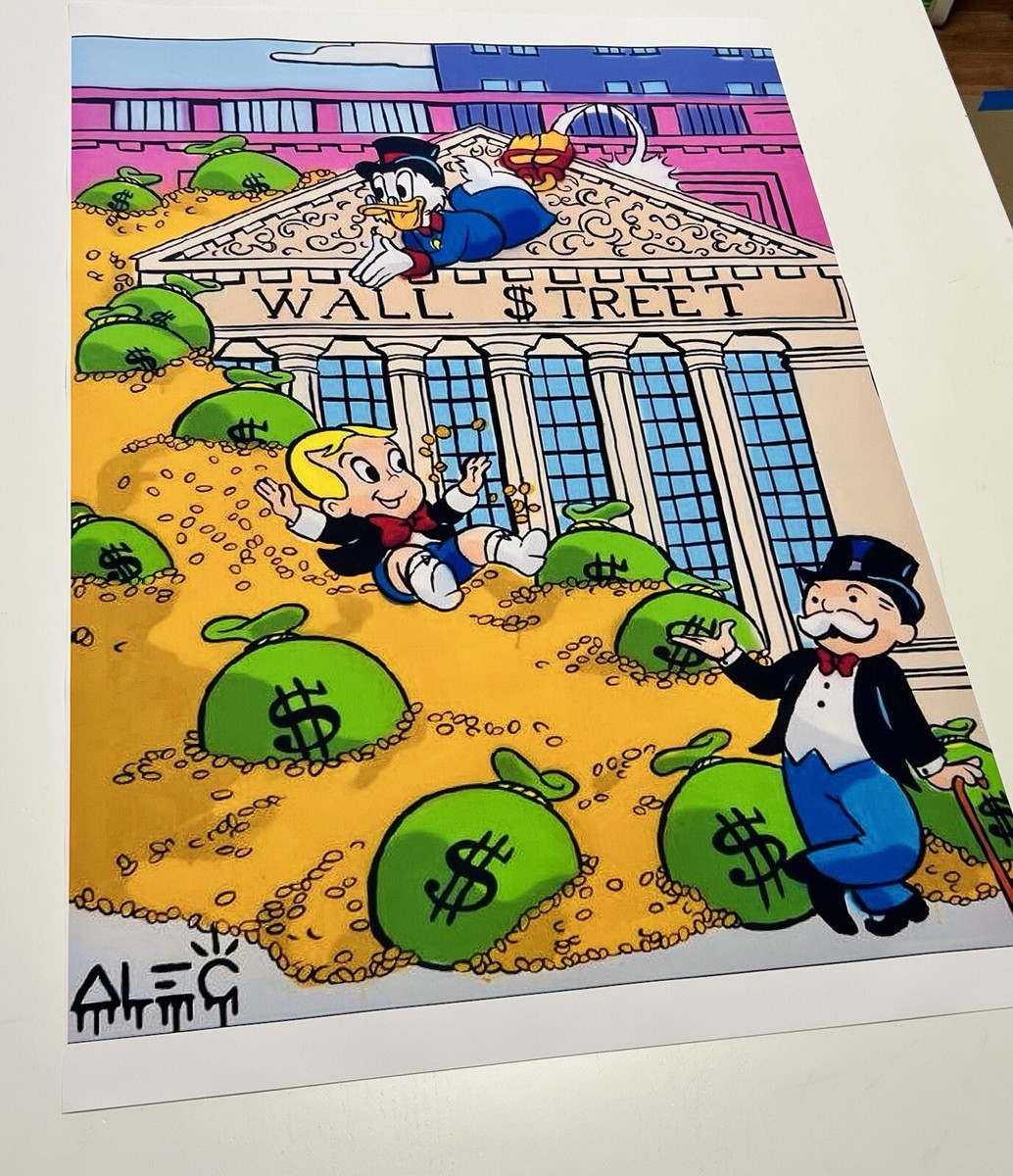 Alec Monopoly “Richie, Monopoly & Scrooges Wallstreet Print On