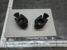 Degenhart Glass Salt Dip Cellar black opaque Lot Of 2