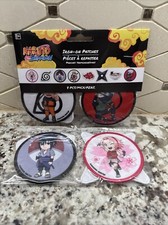 Naruto Shippuden Japanese Anime/Manga Iron-on 3" dia. patches 8 pack NEW