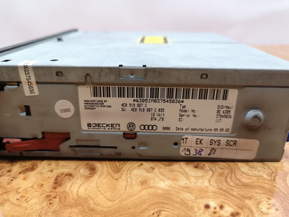 Audi A4 A5 A6 4F A8 4E Q7 MMI Reproductor de CD NAVEGACIÓN 4E0919887C 4E0910887C Foto 3 de 4