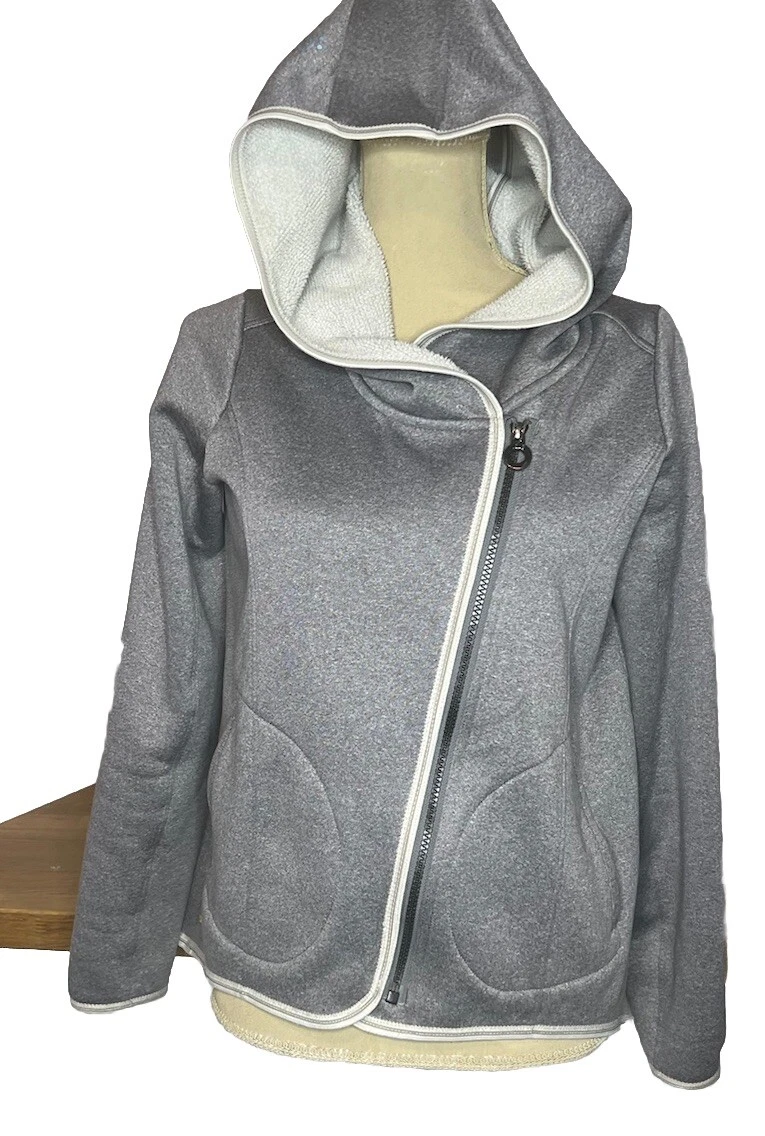 lole diagonal zipper front hoodie