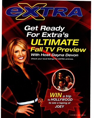 PTP112 MAGAZINWERBUNG 11X8'' EXTRA TV SHOW MIT DAYNA DEVON