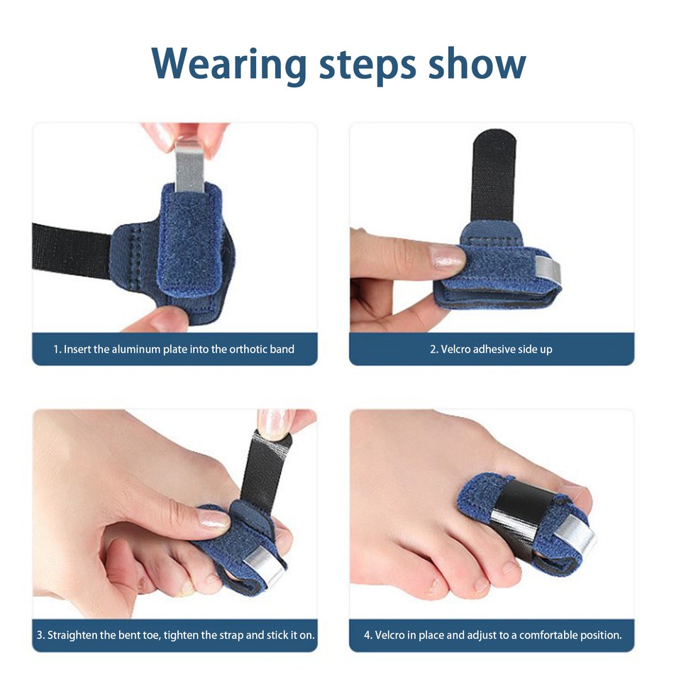 1pc Toe Splint Broken Toe Brace Toe Straightener Reusable Toe Wrapfor ...