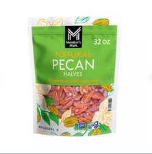 Member's Mark Natural Pecan Halves 2 lb , free shipping