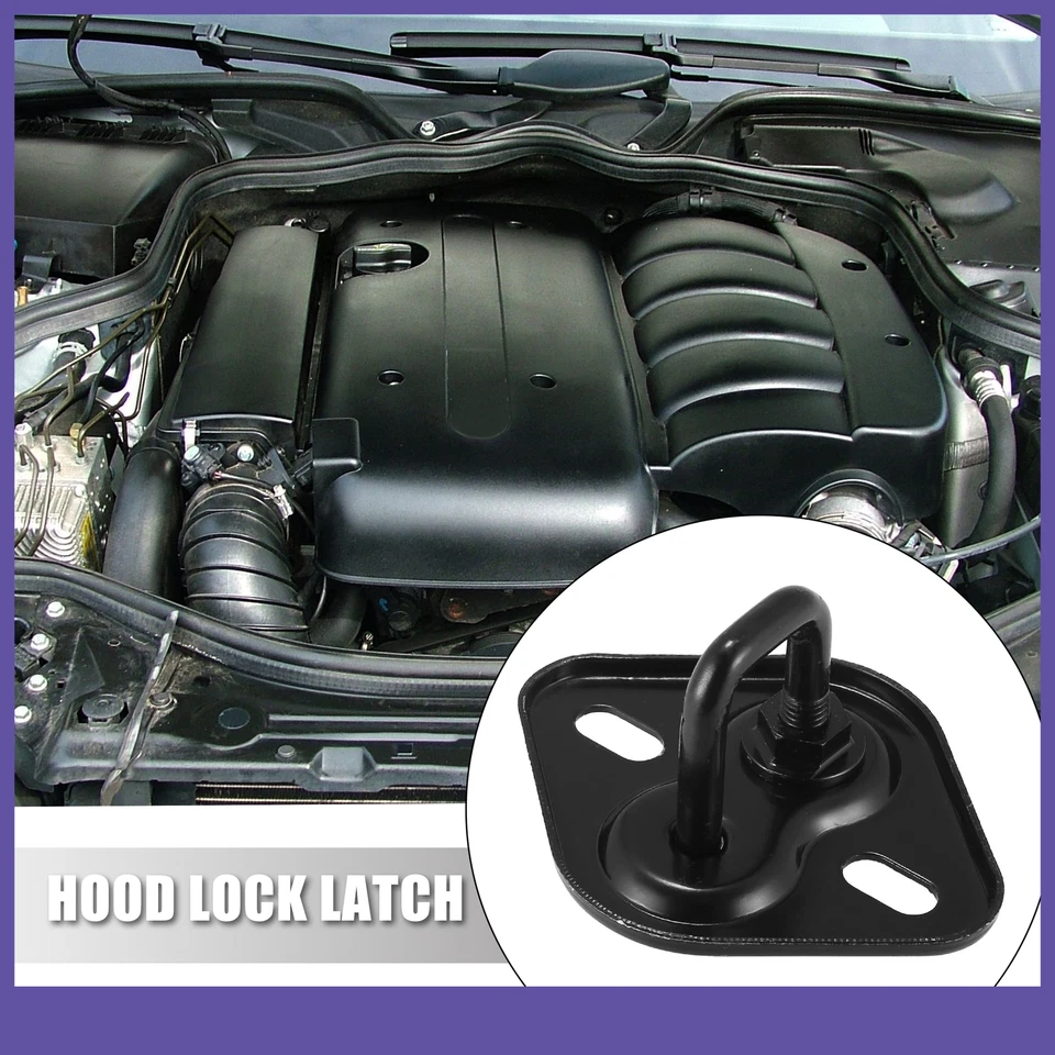 Cierre de capó de coche negro superior DOS personalizados para Mercedes-Benz C350 C300 C63 AMG Foto 2 de 4