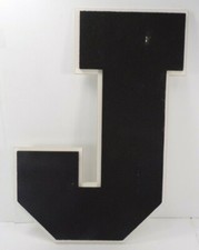 Pottery Barn Teen Wall Letterman Varsity Letters Black Cork "J" READ 8224