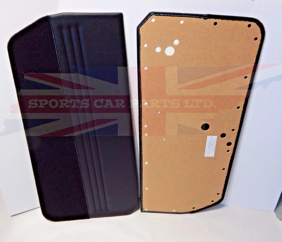 Nuevo par de paneles de puerta para Triumph GT6 MK1 MK2 1967-1970 negro hecho en el Reino Unido  Foto 2 de 2