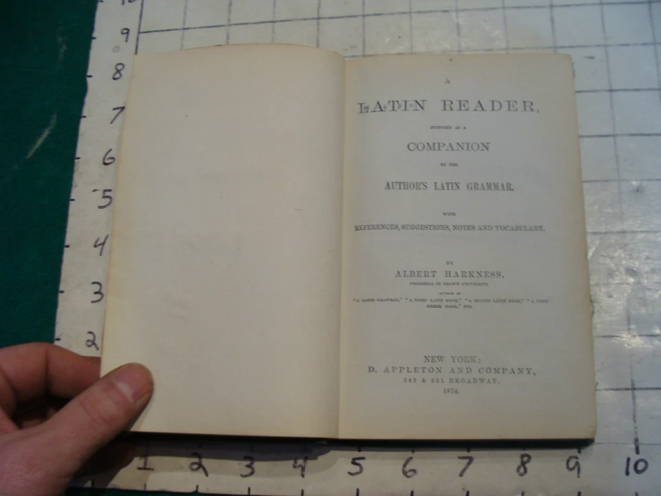 Vintage School Book-A LATIN READER, by Albert Harkness 1874 clean inside - Image 4 of 4