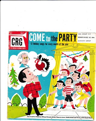 *****COME TO THE PARTY---OSCAR BRAND-D. ANDERSON & G. LOWELL SINGERS-45 RPM*****
