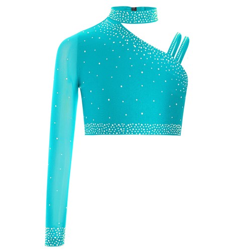 Kids Girls 2 Piece Sequin Dance Outfit Set Activewear Dancewear Costume - Picture 36 of 90