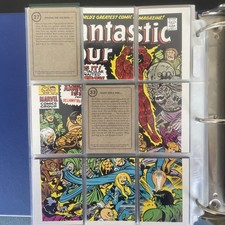Marvel Comic Book Heroes 1974 Topps Fantastic Four Puzzle Set of 9 Cards