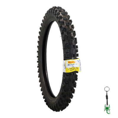 Pirelli Scorpion MX Extra X 80/100-21 Tube Type Front Motorcycle Tire w/Keychain