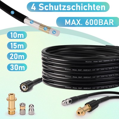 Rohrreinigungsschlauch Länge wählbar f Kärcher Kränzle 480 bar Profi HD Schlauch