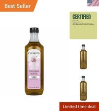 Natural Roasted Garlic Flavor Olive Oil - 32 Fl Oz Unrefined Culinary Essential
