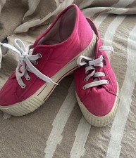 Candies Shoes Vintage Y2K Pink Platform Lace Up Size 8