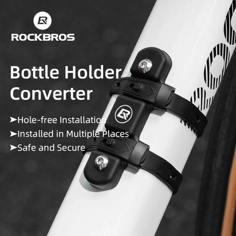 Adaptador de montaje en jaula para botellas de bicicleta ROCKBROS Soporte de silicona Correa Soporte para hervidor de agua Foto 2 de 4