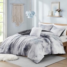 Intelligent Design Duvet Cover Set for Kids, Microfiber Full/Queen, Charcoal