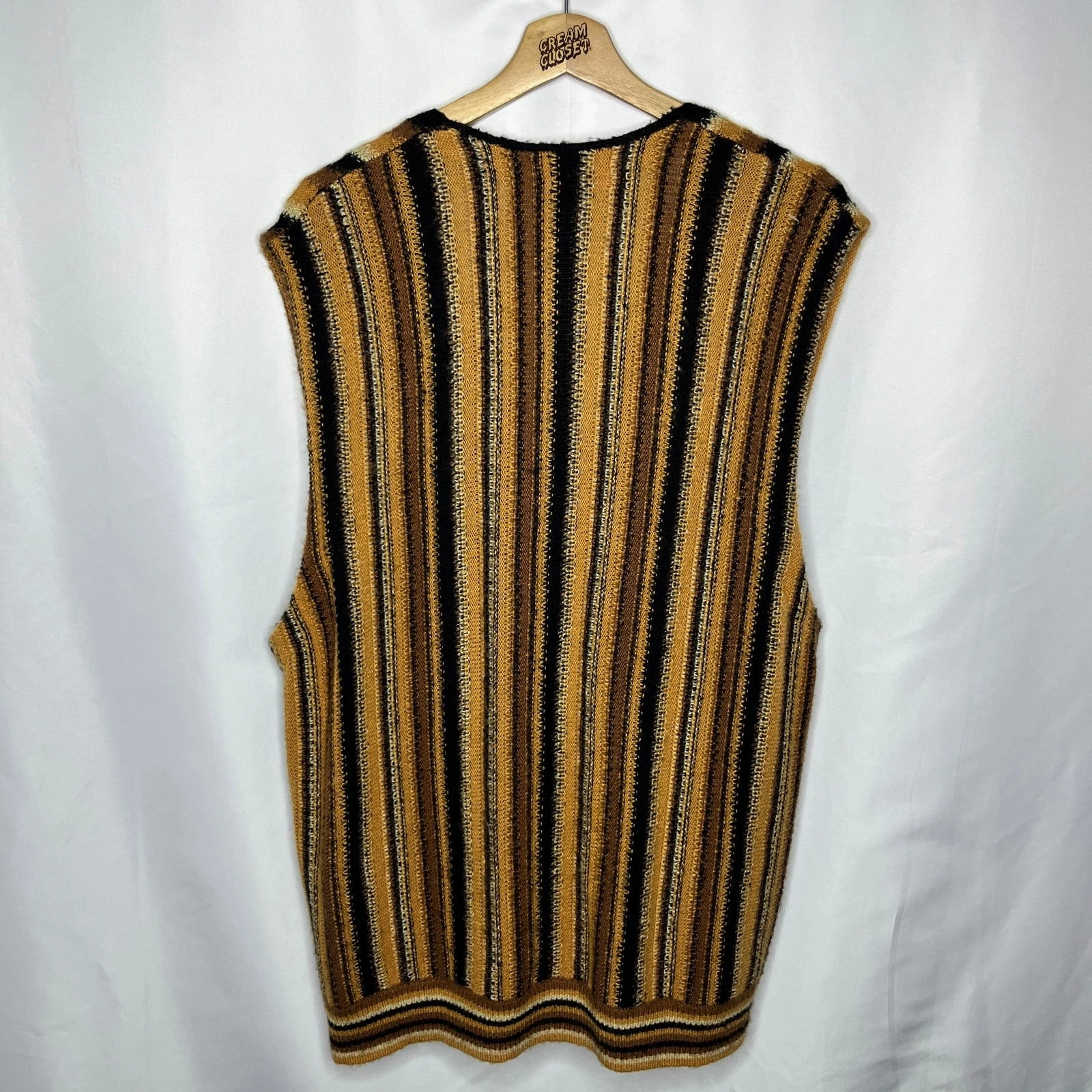 SS21 2021 Supreme NYC Stripe Knit Sweater Vest in Brown L image 4