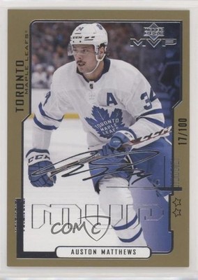 2020-21 Upper Deck MVP 20th Anniversary 2nd Star 17/100 Auston Matthews #8 a2v