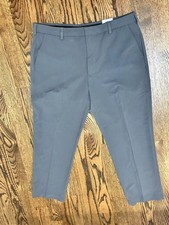 George Men  s Premium Comfort Flat Front Suit Pants Size 40x30 Gray