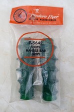 NOS vintage 70s Western Flyer GREEN Muscle Bike Grips sealed