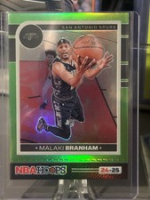 2024-25 Hoops Basketball Malaki Branham Lime Green /149 San Antonio Spurs 