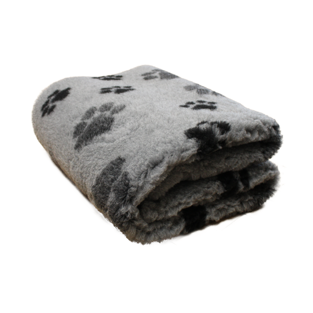 Dog bed whelping fleece vet bed crate kennel non slip 100 x 100cm paw print