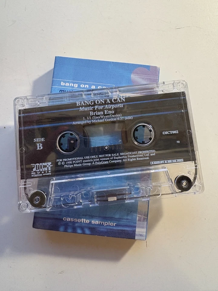 RARE BRIAN ENO BANG ON A CAN - MUSIC FOR AIRPORTS (1998) CASSETTE SAMPLER - Image 4 of 4