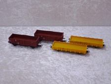NxeaFF - 2 X Piko & 2 X Roco Freight Car - Model Train - Vintage - H0